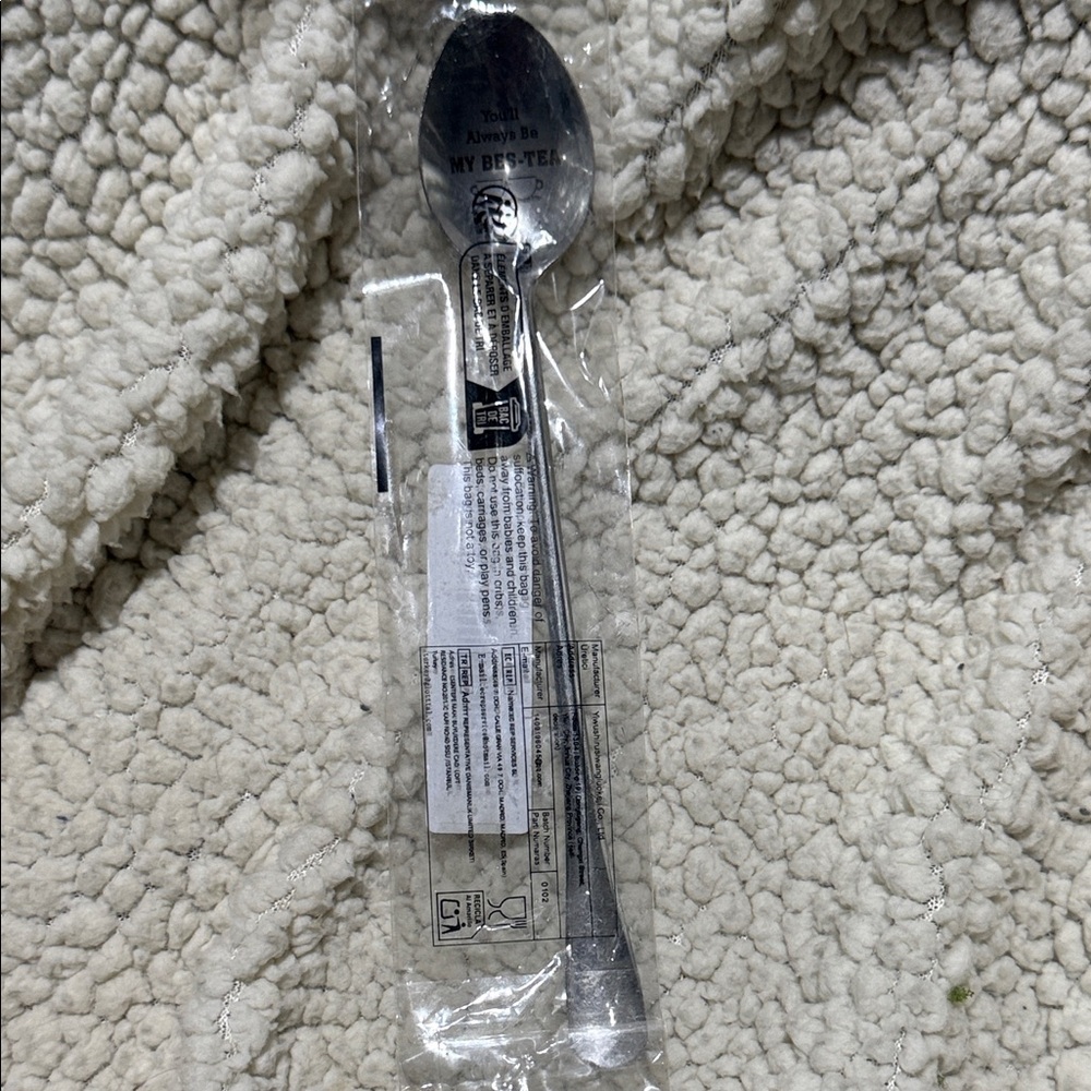 Stainless Steel Teaspoon in Original Packaging - "you'll always be my Bes-Tea"
